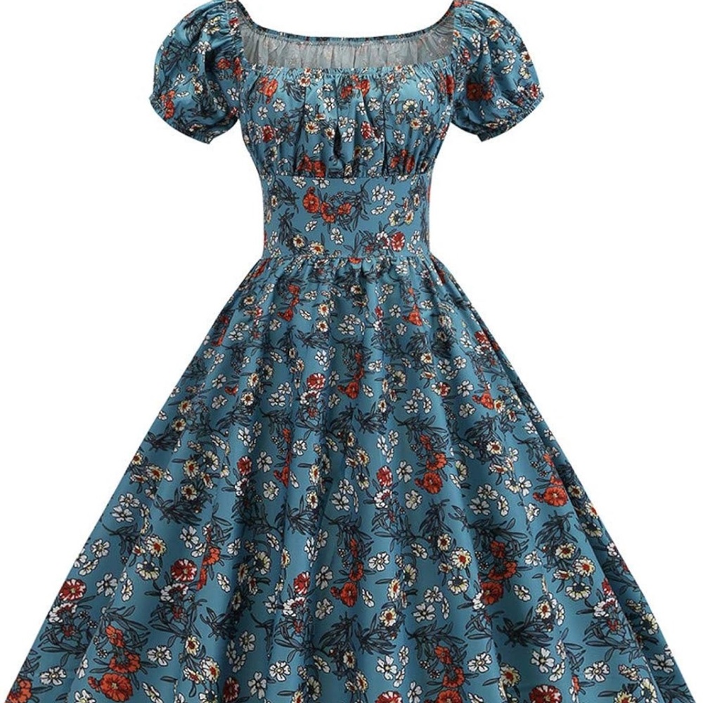 Off Shoulder Miss Fox Floral Dress